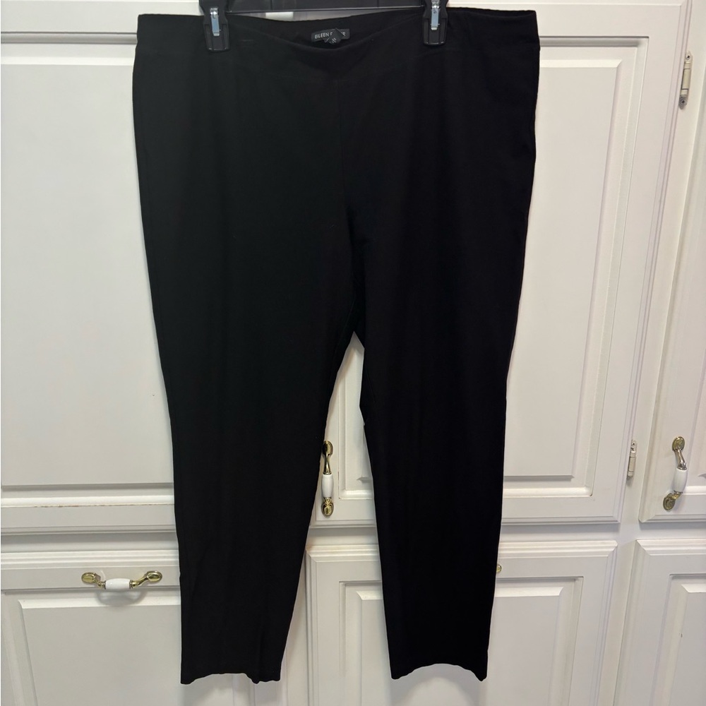 Eileen Fisher Black Pull On Stretch Pants Women’s Size XL